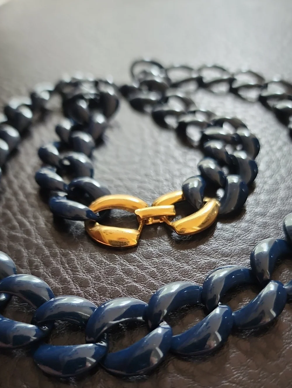 VTG Napier Blue Enamel Necklace